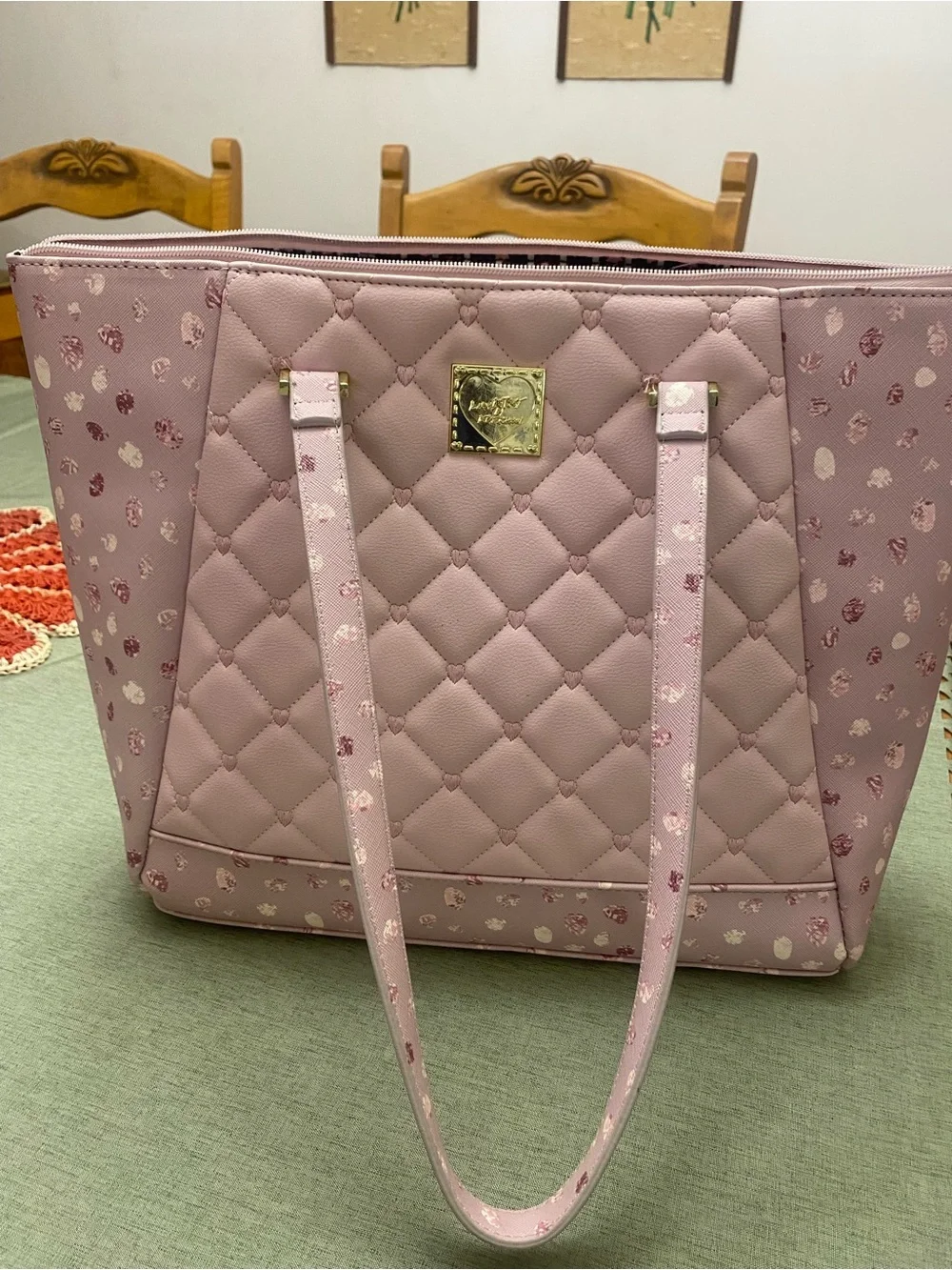 Luv Betsey by Betsey Johnson Pink Quilted Shoulder Tote
